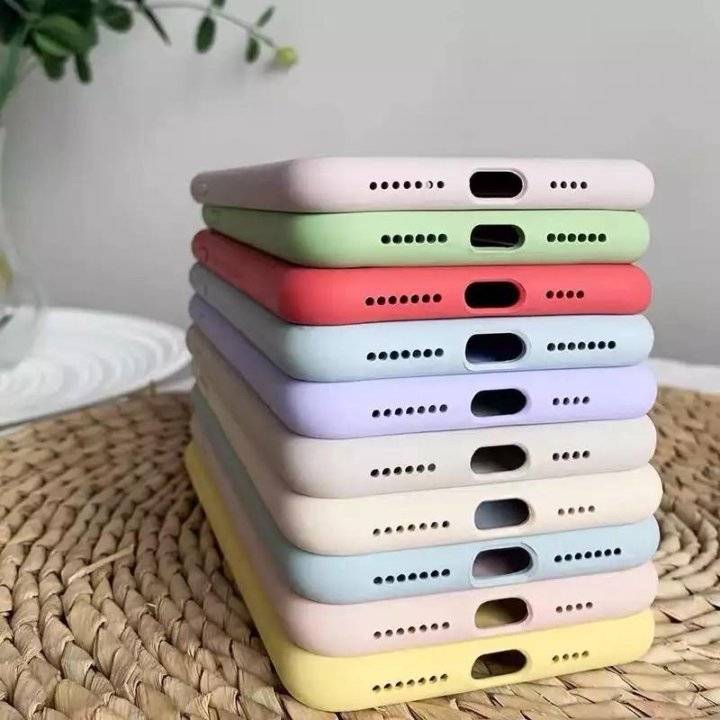 Original Square Liquid Silicone Phone Case for iPhone 17 16 15 14 13 12 Pro MaxLuxury Camera Protective Cover