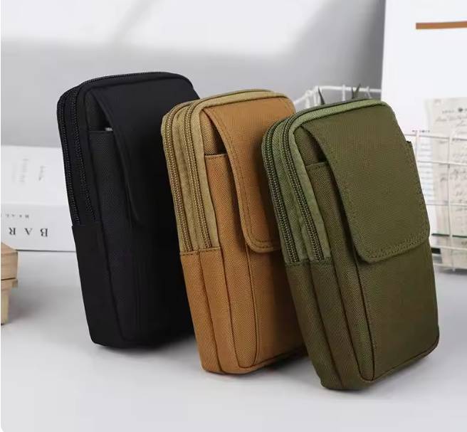 (BF06)Men's Waist Bag Nylon Portable Coin Purse Fashionable Versatile Casual Mobile Phone Bag Small Bag Outdoor Small Bag